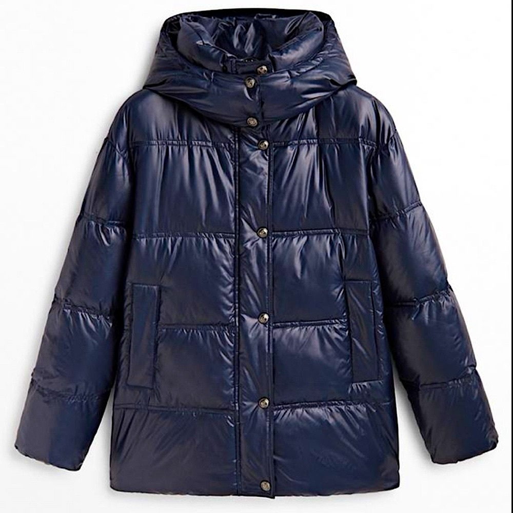 Hooded Puffer Jacket Massimo Dutti